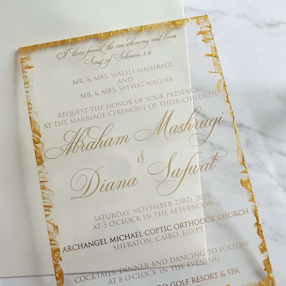 acrylic invitation